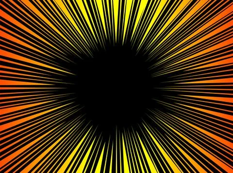 Comic book speed lines set, explosion effect. Abstract radial zoom speed light イラスト素材
