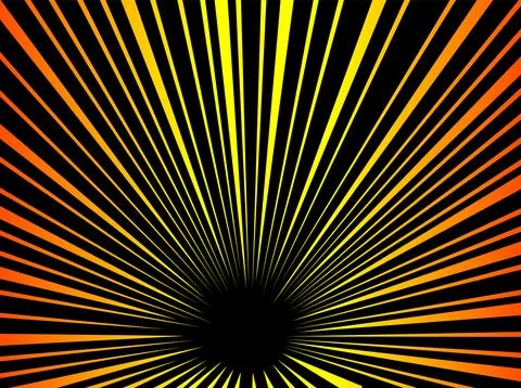 Comic book speed lines set, explosion effect. Abstract radial zoom speed light Stock Illustration