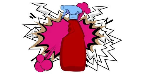 Comic Book Spray Bottle Stock Footage 330277428