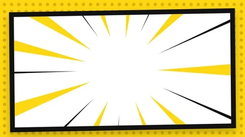Comic Book Style Background with Radial Lines and Halftone Dots. Stock Footage 336619880