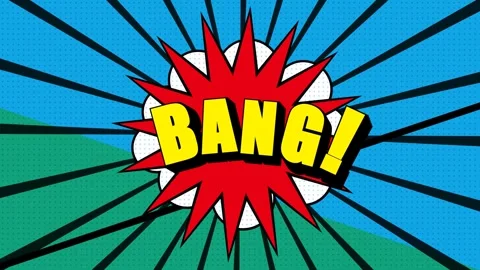 Comic Book Style Bang Explosion Graphic Illustration. Stock Footage 341775430