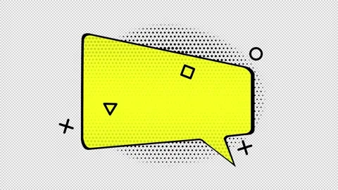 Comic book style banner for text, art style, yellow color, advertising, alph Stock Footage 221910050