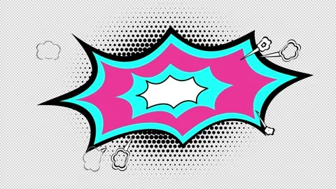 Comic book style banner for text, art, alpha channel Stock-Footage 222505496