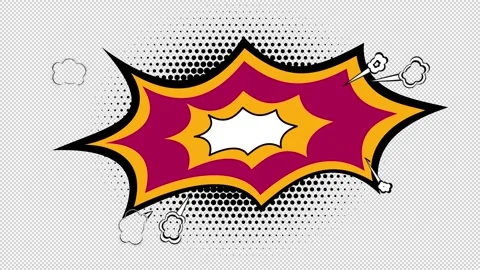 Comic book style banner for text, art, design, alpha channel Stock-Footage 222507003