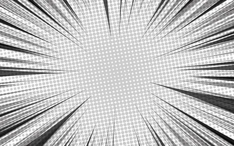Comic book style black and white radial lines background. Manga speed frame.. 스톡 일러스트
