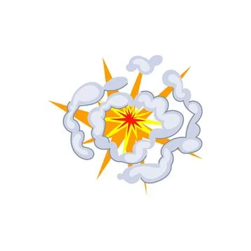 Comic book style bomb explosion detonating with smoke Illustrazione stock