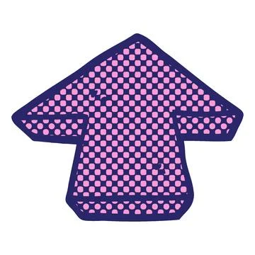 Comic book style cartoon arrow symbol in bright neon color Illustrazione stock