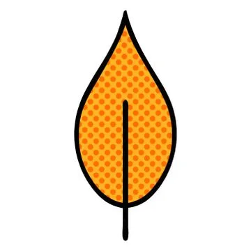 Comic book style cartoon autumn leaf 스톡 일러스트