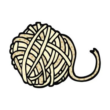 Comic book style cartoon ball of string Stockillustratie