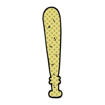 Comic book style cartoon baseball bat Stock Illustration