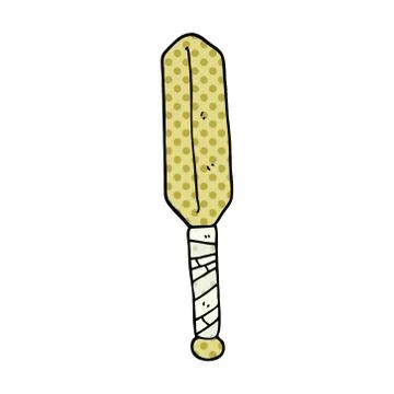 Comic book style cartoon baseball bat Stock Illustration