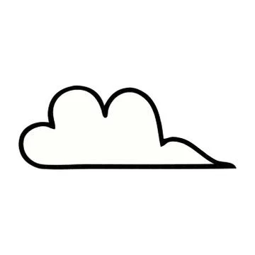 Comic book style cartoon cloud イラスト素材