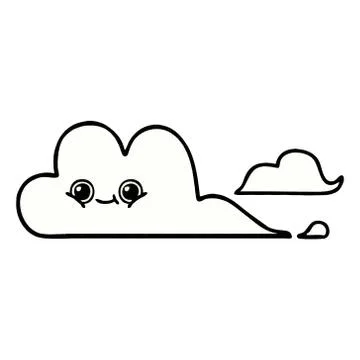 Comic book style cartoon clouds Stock Illustration