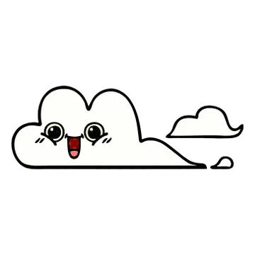 Comic book style cartoon clouds Stock Illustration