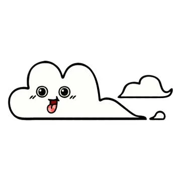 Comic book style cartoon clouds Stock Illustration