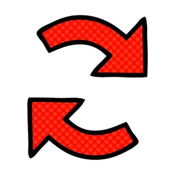 Comic book style cartoon directional arrow Stockillustratie