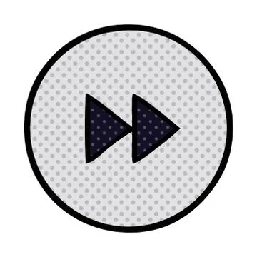 Comic book style cartoon fast forward button Stock Illustration