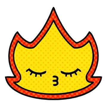 Comic book style cartoon fire 스톡 일러스트