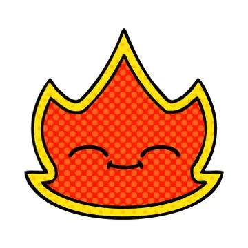 Comic book style cartoon fire Stock Illustration