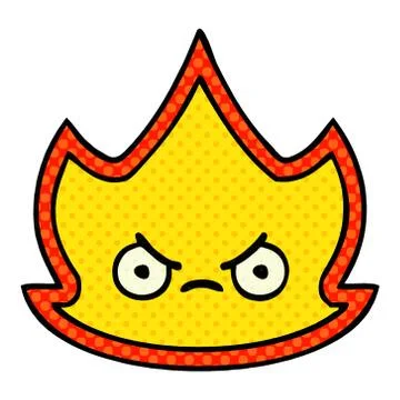 Comic book style cartoon fire flame Stock Illustration