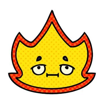 Comic book style cartoon fire 스톡 일러스트