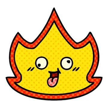 Comic book style cartoon fire 스톡 일러스트