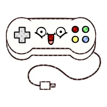 Comic book style cartoon game controller Stock Illustration