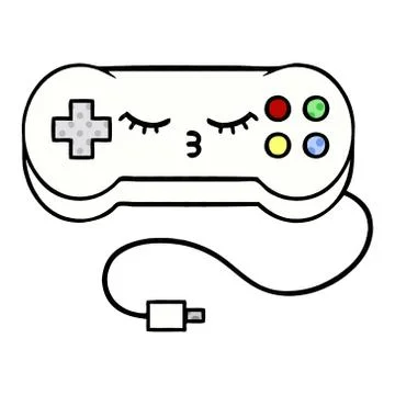 Comic book style cartoon game controller Stock Illustration
