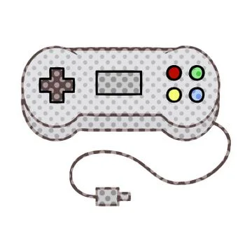 Comic book style cartoon game controller Stock Illustration