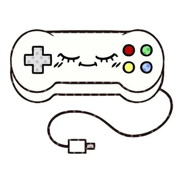 Comic book style cartoon game controller Stock Illustration