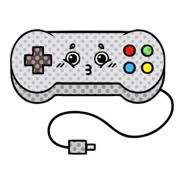 Comic book style cartoon game controller Stock Illustration