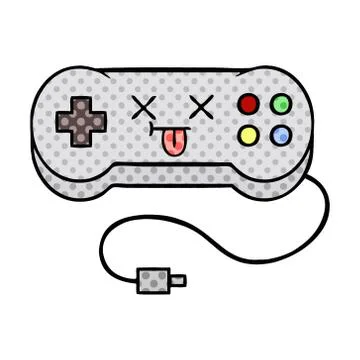 Comic book style cartoon game controller Stock Illustration