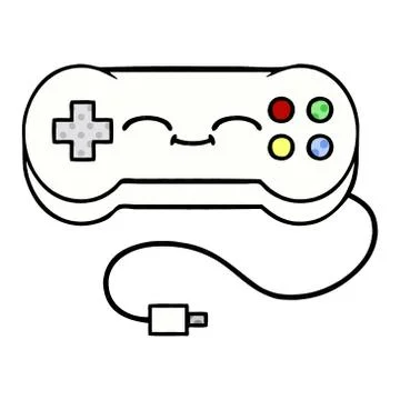 Comic book style cartoon game controller Stock Illustration