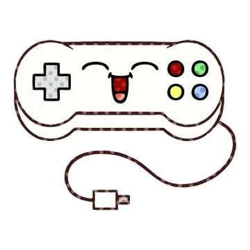 Comic book style cartoon game controller Stock Illustration