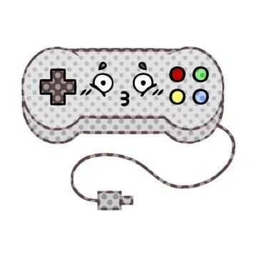 Comic book style cartoon game controller Stock Illustration