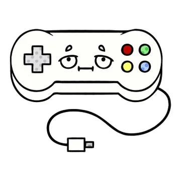 Comic book style cartoon game controller Stock Illustration