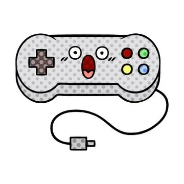 Comic book style cartoon game controller Stock Illustration