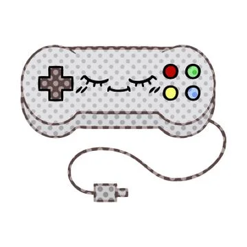 Comic book style cartoon game controller Stock Illustration