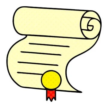 Comic book style cartoon important document イラスト素材