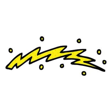 Comic book style cartoon lightning bolt Illustrazione stock