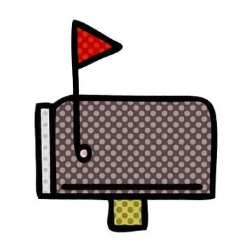 Comic book style cartoon mail box Illustrazione stock