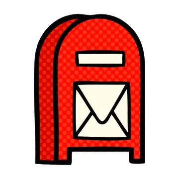 Comic book style cartoon mail box Illustrazione stock