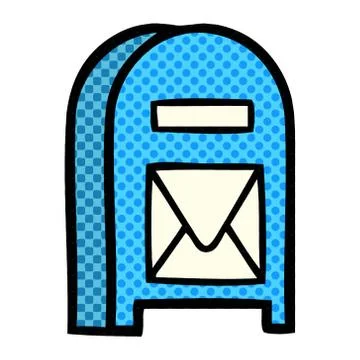 Comic book style cartoon mail box Stock-Illustration