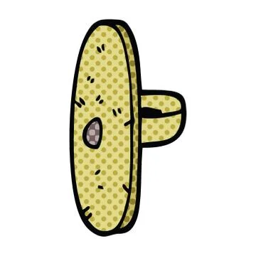 Comic book style cartoon medieval shield Stock Illustration