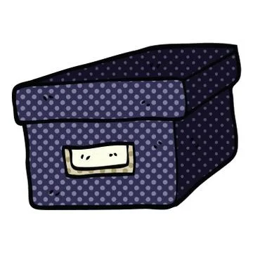 Comic book style cartoon old filing box Stock Illustration