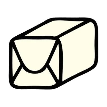 Comic book style cartoon paper parcel Stock Illustration