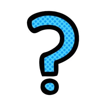 Comic book style cartoon question mark Stock Illustration