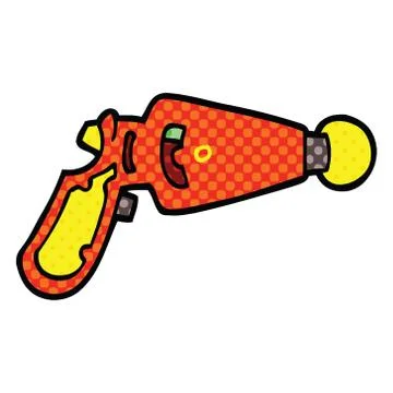 Comic book style cartoon ray gun Stock Illustration