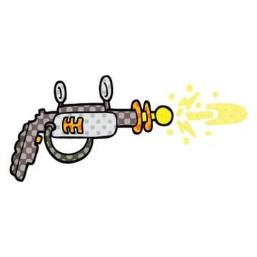 Comic book style cartoon ray gun Stock Illustration