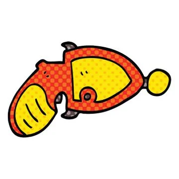 Comic book style cartoon ray gun Stock Illustration
